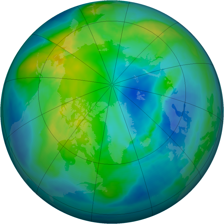 Arctic ozone map for 28 October 2014